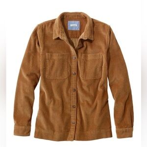 ll bean corduroy shirt jacket LARGE TALL pockets
